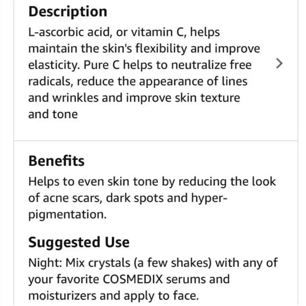 Cosmedix Pure C Vitamin C Mixing Crystals 0.2 OZ
